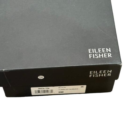 Eileen Fisher Ingle Nubuck Zip Ballerina Pumps Sandals Black Size 9M NWB